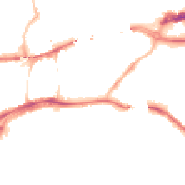 Night-time road noise heatmap for NE1 2DD