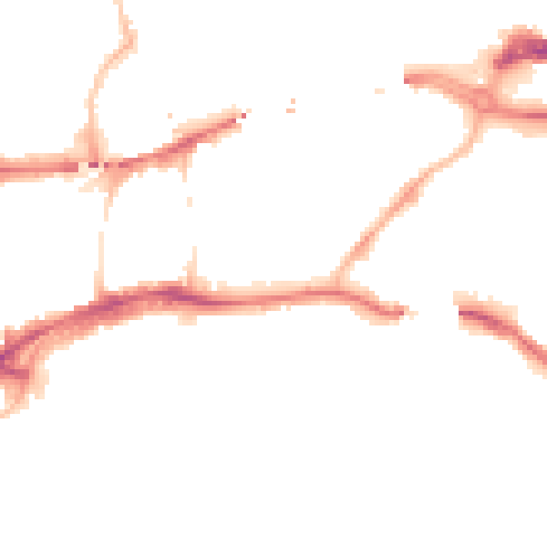 Night-time road noise heatmap for NE1 2DZ