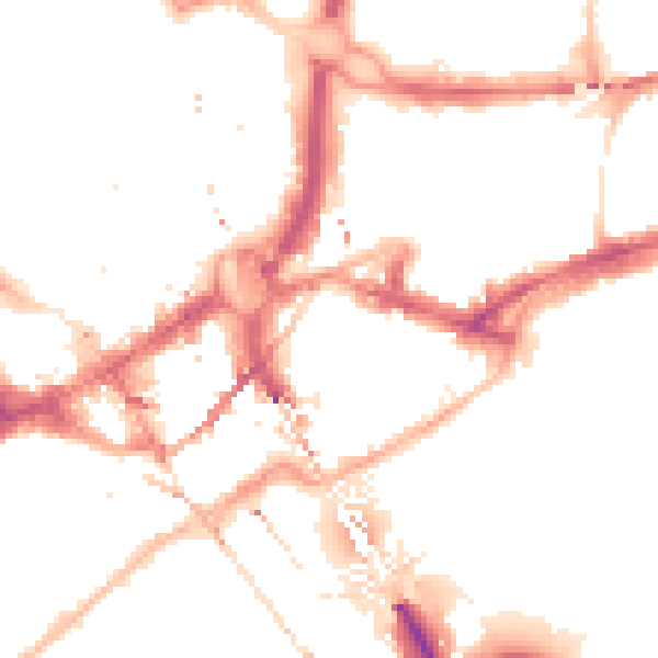 Night-time road noise heatmap for NE1 2EQ