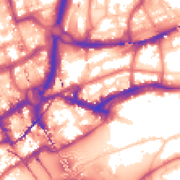 Daytime road noise heatmap for NE1 2HW