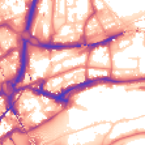Daytime road noise heatmap for NE1 2JH