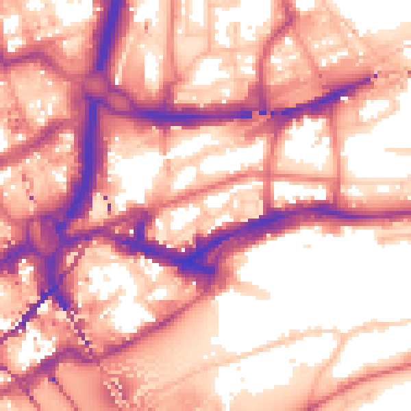 Daytime road noise heatmap for NE1 2JJ