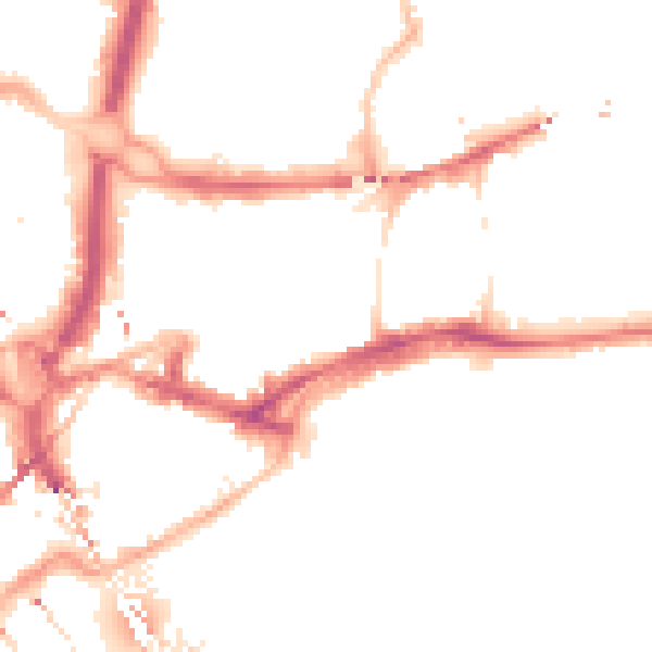 Night-time road noise heatmap for NE1 2JZ