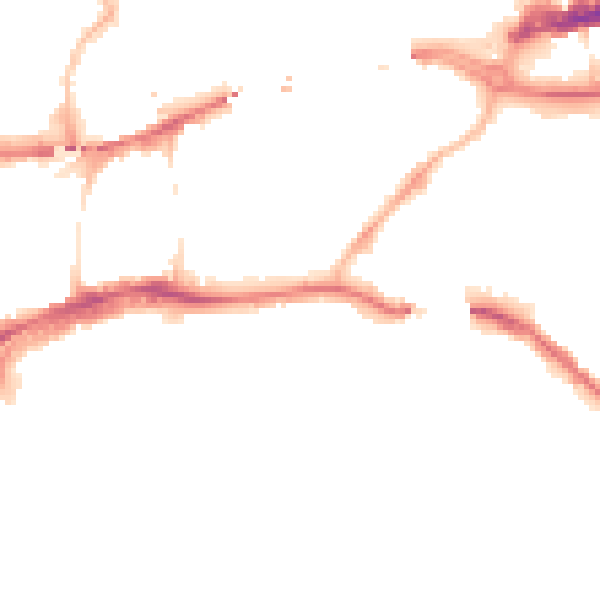 Night-time road noise heatmap for NE1 2PD