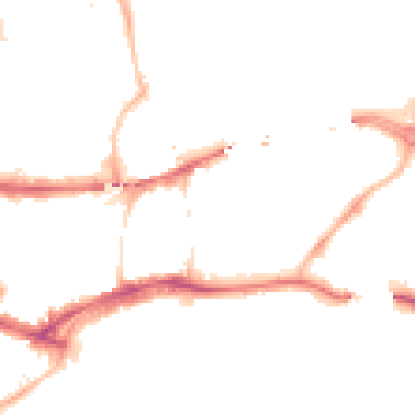 Night-time road noise heatmap for NE1 2QH