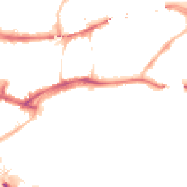 Night-time road noise heatmap for NE1 3BB