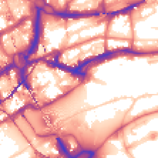 Daytime road noise heatmap for NE1 3DN