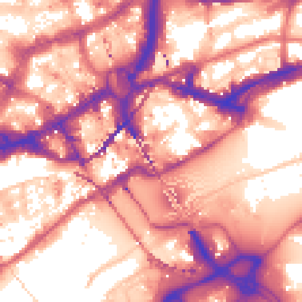 Daytime road noise heatmap for NE1 3UG