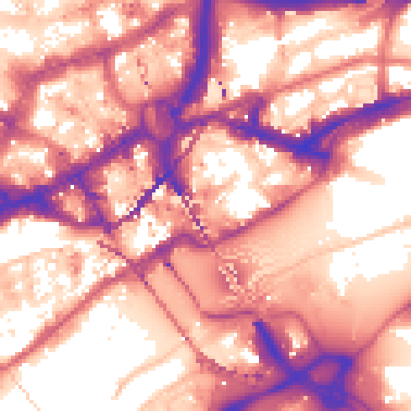 Daytime road noise heatmap for NE1 3XP