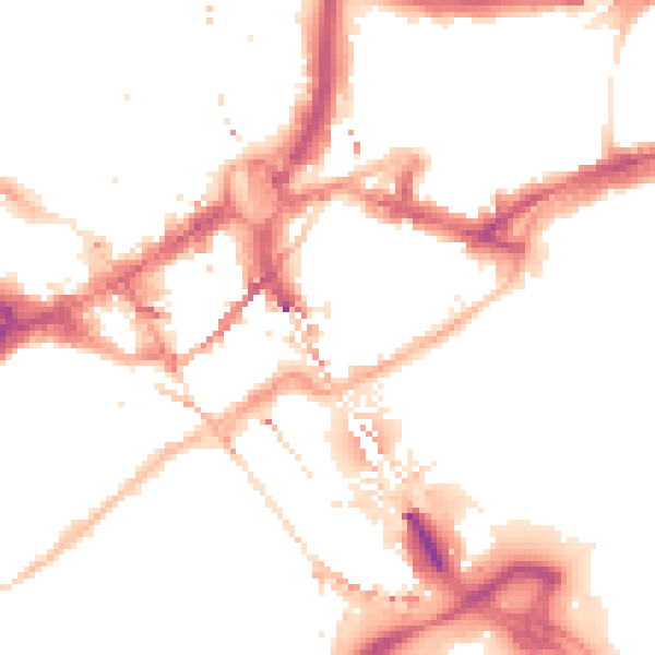Night-time road noise heatmap for NE1 3XP