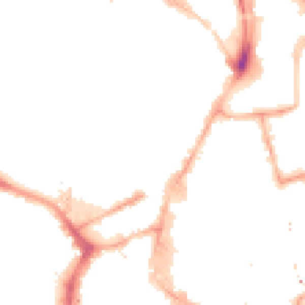 Night-time road noise heatmap for NE1 4DA