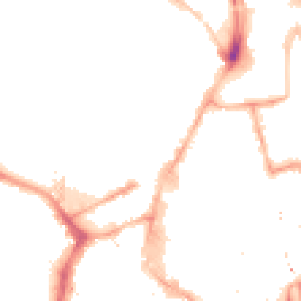 Night-time road noise heatmap for NE1 4DB