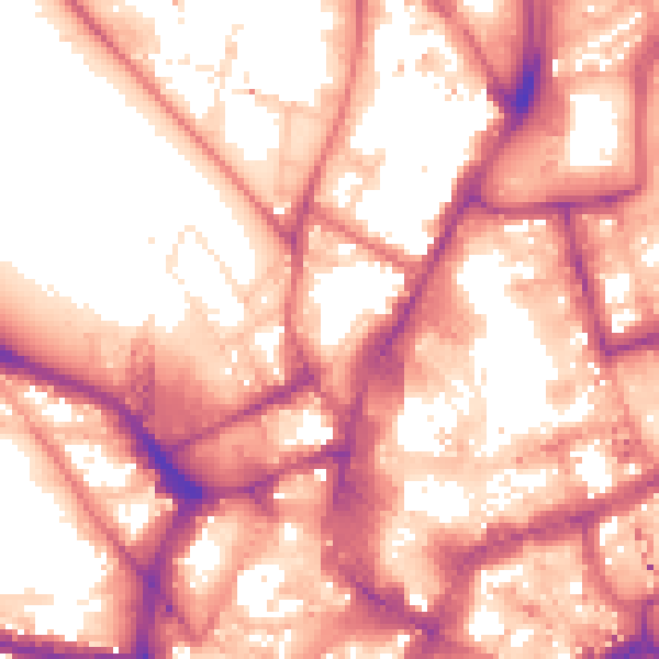 Daytime road noise heatmap for NE1 4DD