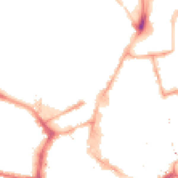 Night-time road noise heatmap for NE1 4DD