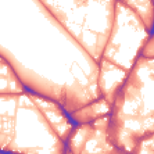 Daytime road noise heatmap for NE1 4LY