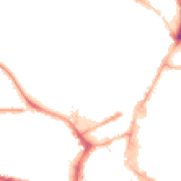 Night-time road noise heatmap for NE1 4LY