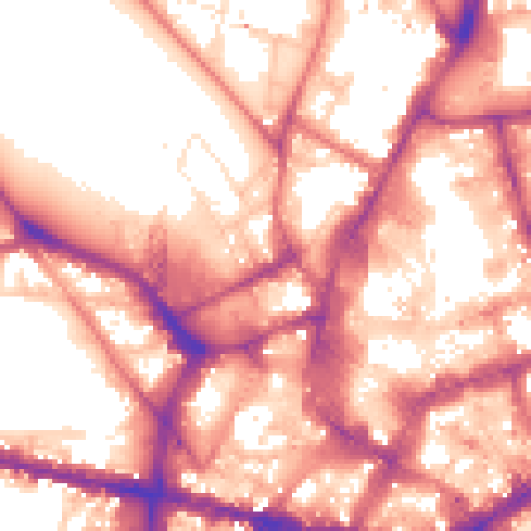 Daytime road noise heatmap for NE1 4NH