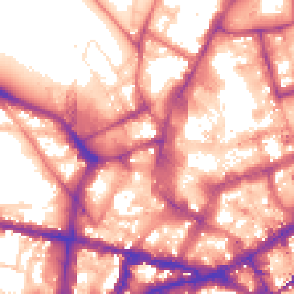 Daytime road noise heatmap for NE1 4SG