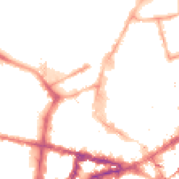 Night-time road noise heatmap for NE1 4SG