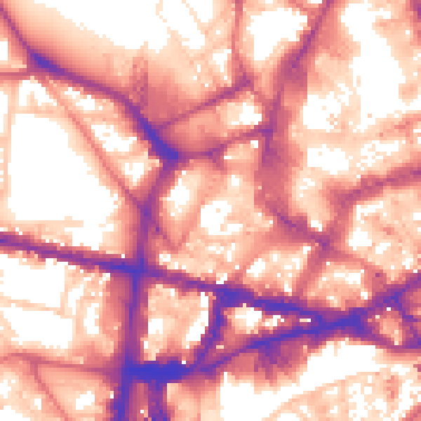 Daytime road noise heatmap for NE1 4XD