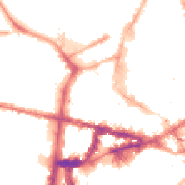 Night-time road noise heatmap for NE1 4XD