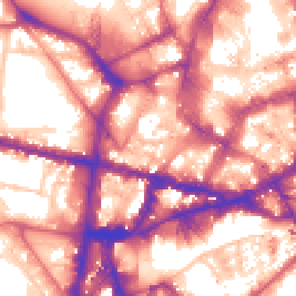 Daytime road noise heatmap for NE1 4XH