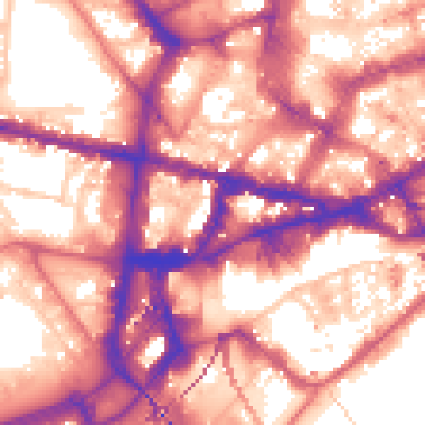 Daytime road noise heatmap for NE1 5BY