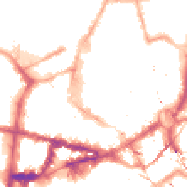 Night-time road noise heatmap for NE1 5PN