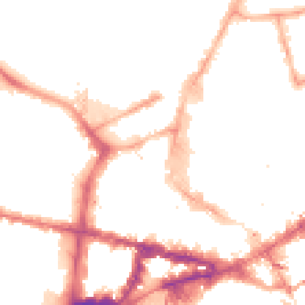 Night-time road noise heatmap for NE1 5SF