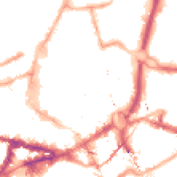 Night-time road noise heatmap for NE1 6JQ