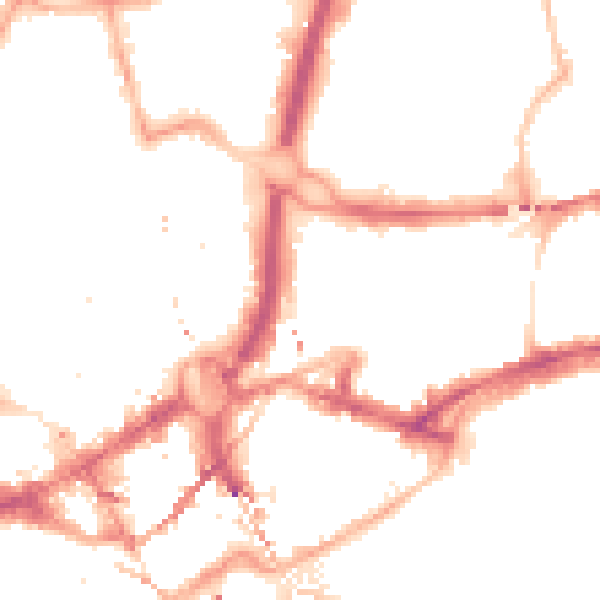 Night-time road noise heatmap for NE1 6PA
