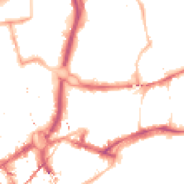 Night-time road noise heatmap for NE1 6PF