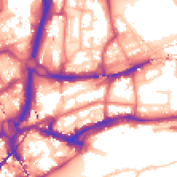 Daytime road noise heatmap for NE1 6PN