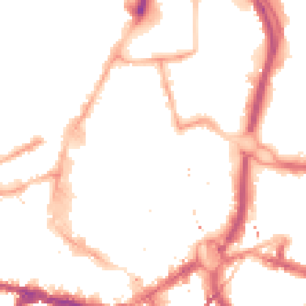 Night-time road noise heatmap for NE1 7DE