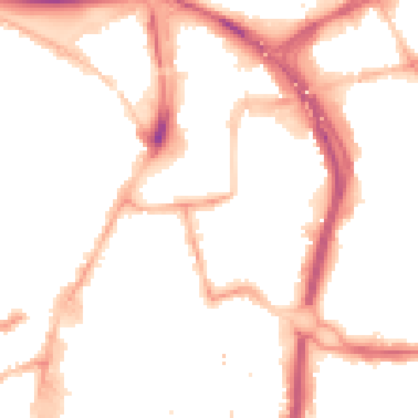 Night-time road noise heatmap for NE1 7PQ