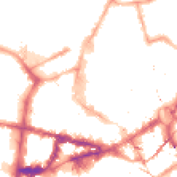 Night-time road noise heatmap for NE1 7XD