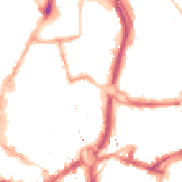 Night-time road noise heatmap for NE1 8AT