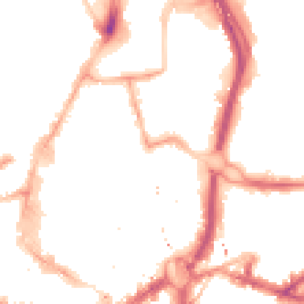 Night-time road noise heatmap for NE1 8EZ
