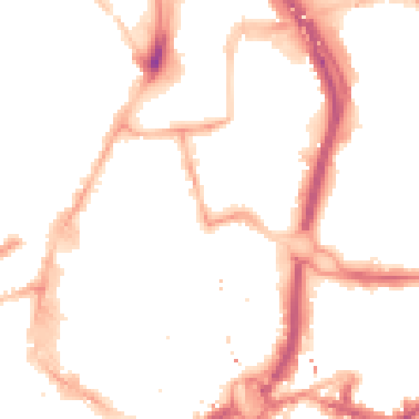Night-time road noise heatmap for NE1 8YW