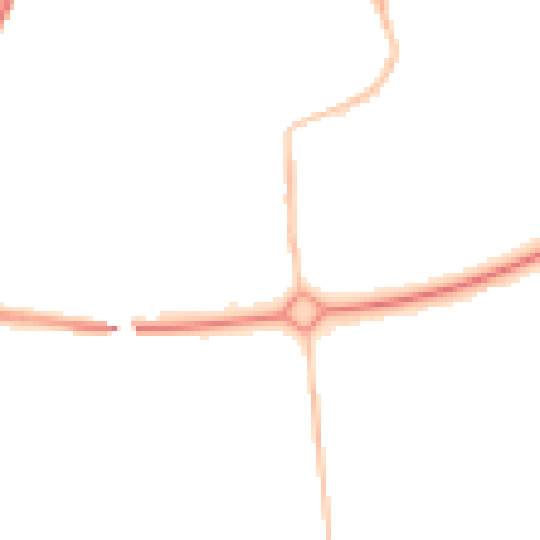 Night-time road noise heatmap for NE12 5AB