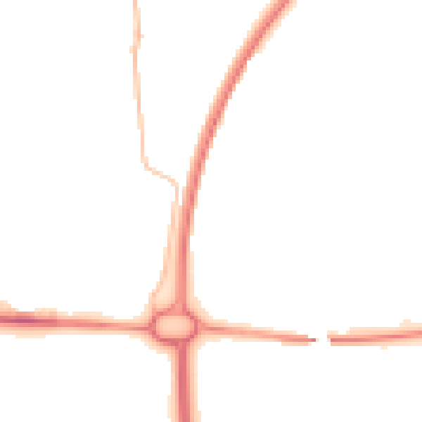 Night-time road noise heatmap for NE12 5AE
