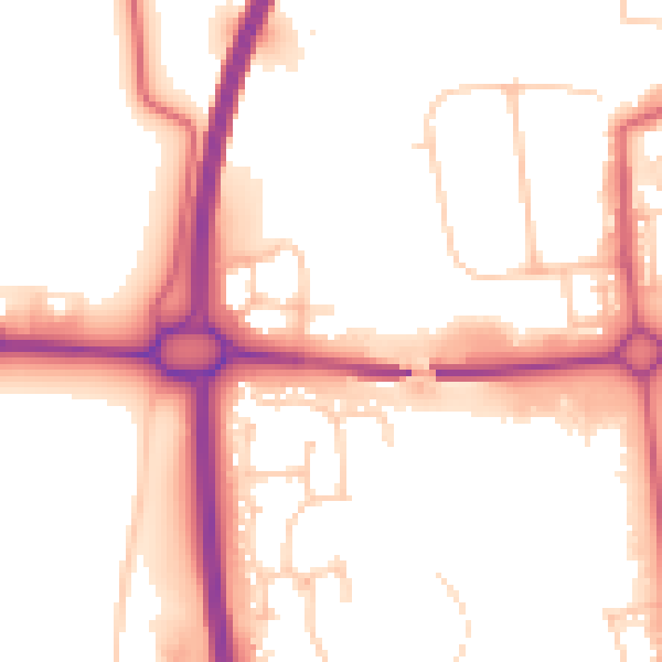 Daytime road noise heatmap for NE12 5AL