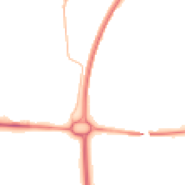 Night-time road noise heatmap for NE12 5AN