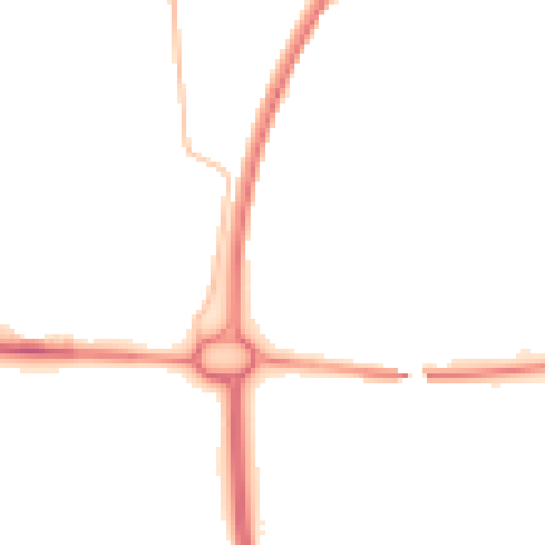 Night-time road noise heatmap for NE12 5AP