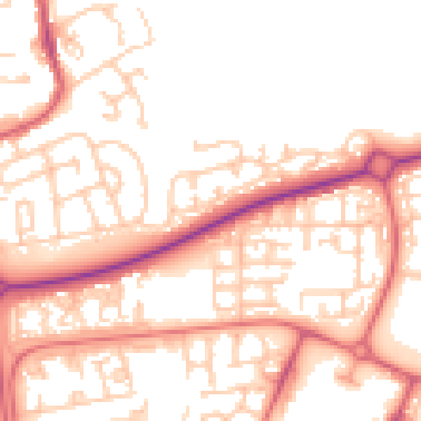 Daytime road noise heatmap for NE12 5BD