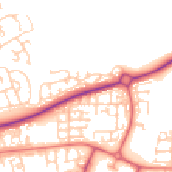Daytime road noise heatmap for NE12 5BG