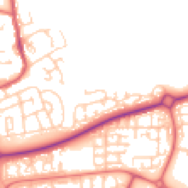 Daytime road noise heatmap for NE12 5BL