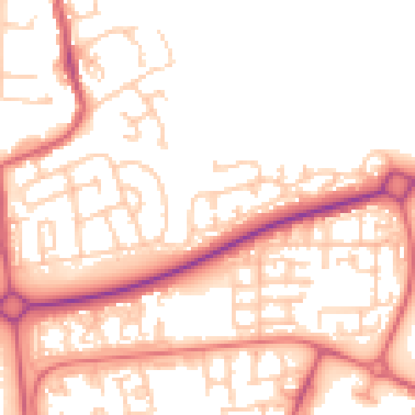 Daytime road noise heatmap for NE12 5BN