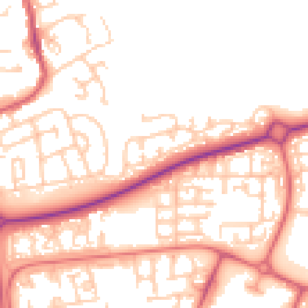 Daytime road noise heatmap for NE12 5BQ