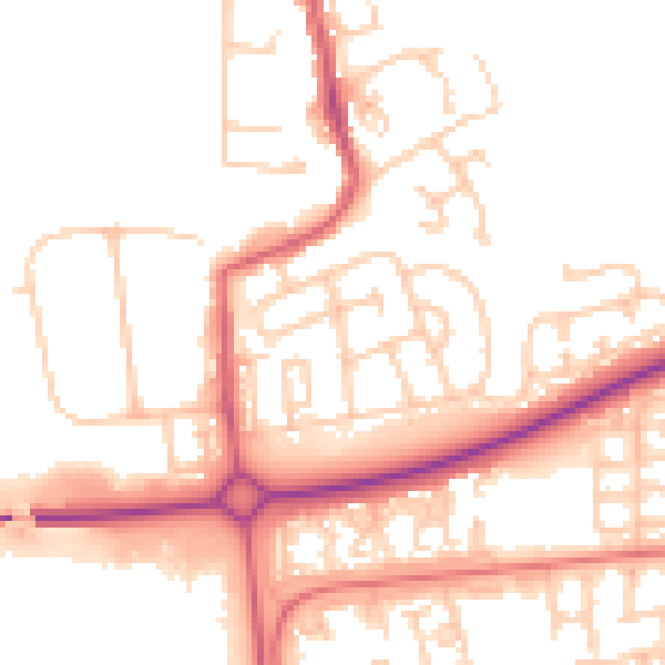 Daytime road noise heatmap for NE12 5XH